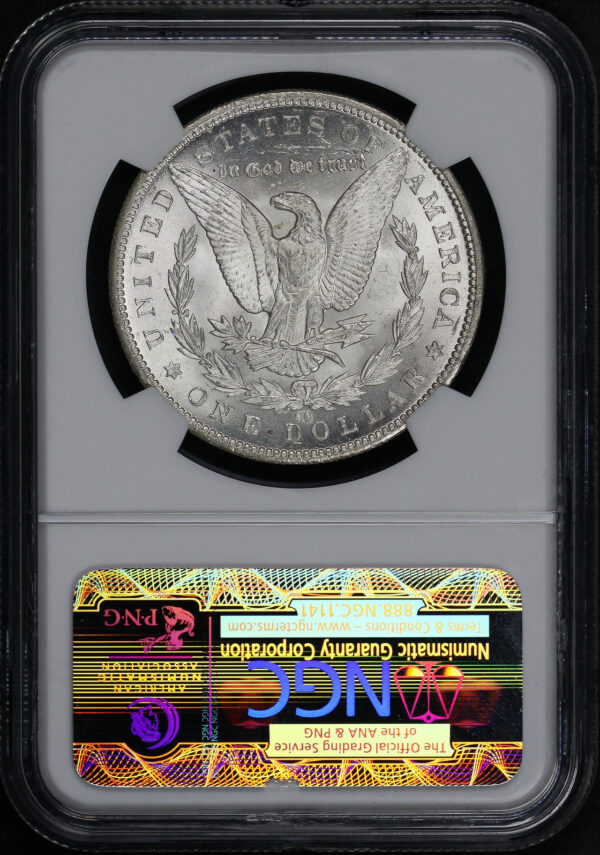 Reverse of this 1879-CC Top-100 Morgan Dollar Capped Die NGC MS-63 VAM-3