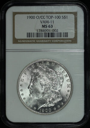 Obverse of this 1900-O/CC Top-100 Morgan Dollar VAM-11 NGC MS-63 