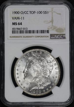 Obverse of this 1900-O/CC Top-100 Morgan Dollar VAM-11 NGC MS-64 