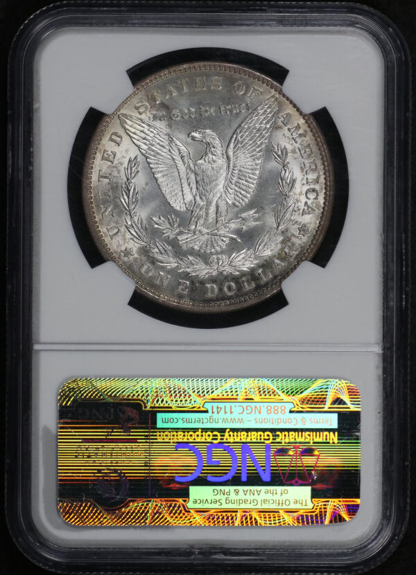 Reverse of this 1887/6 Top-100 VAM-2 Morgan Dollar NGC MS-62 