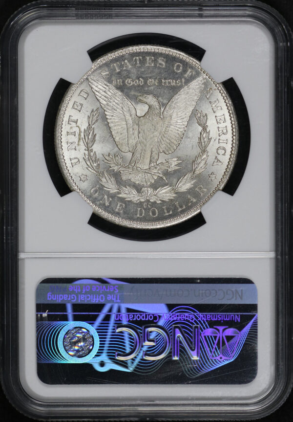 Reverse of this 1884-CC 18/18 VAM-2 Morgan Dollar NGC MS-62