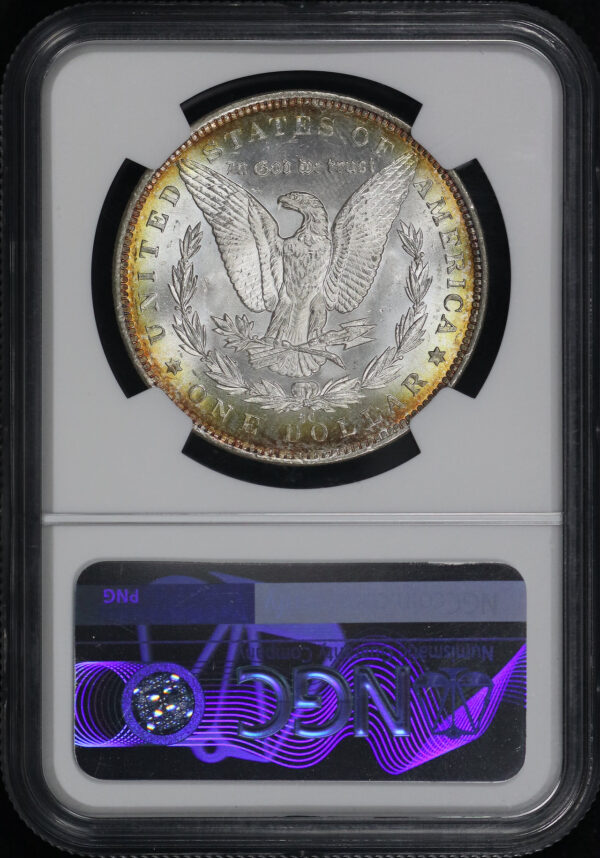 Reverse of this 1891-CC Top-100 Morgan Dollar VAM-3 Spitting Eagle NGC MS-61