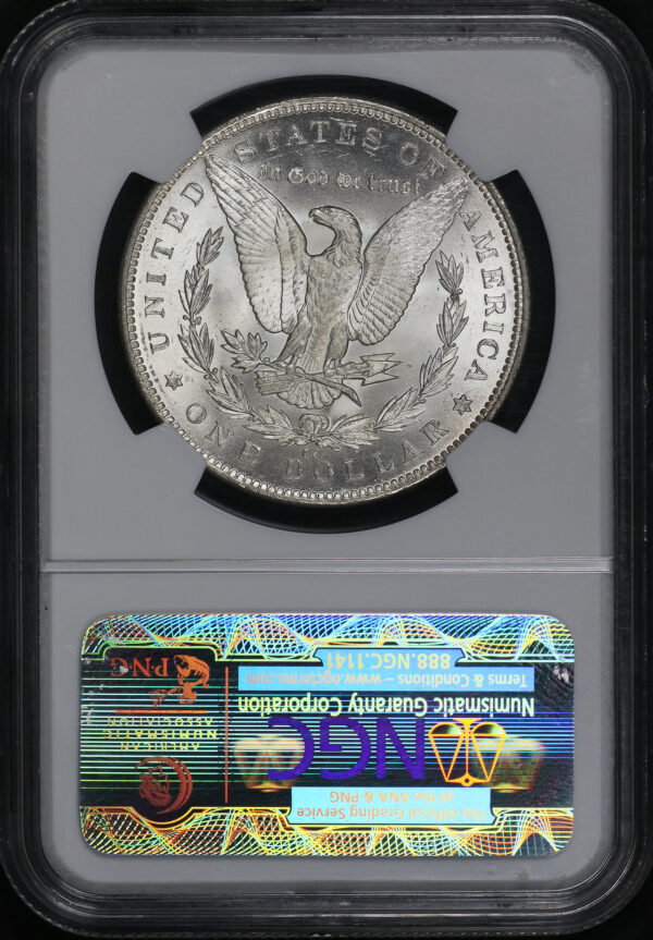 Reverse of this 1891-CC Top-100 VAM-3 Spitting Eagle Morgan Dollar NGC MS-63
