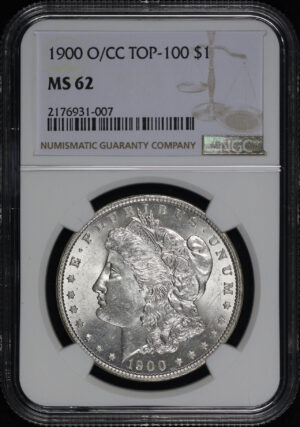 Obverse of this 1900-O/CC Top-100 Morgan Dollar NGC MS-62