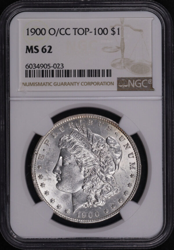 Obverse of this 1900-O/CC Top-100 Morgan Dollar NGC MS-62