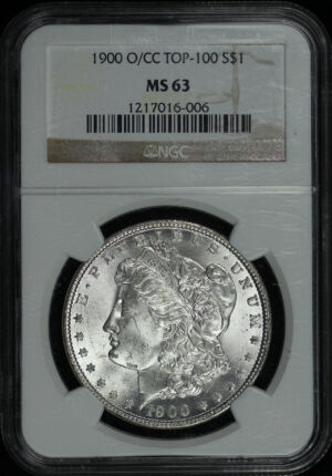 Obverse of this 1900-O/CC Top-100 Morgan Dollar NGC MS-63