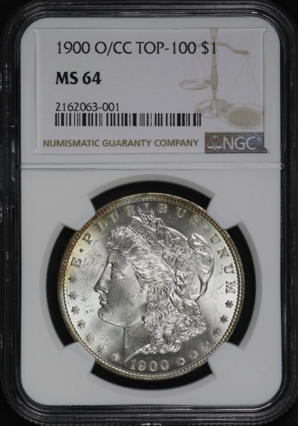 Obverse of this 1900-O/CC Top-100 Morgan Dollar NGC MS-64