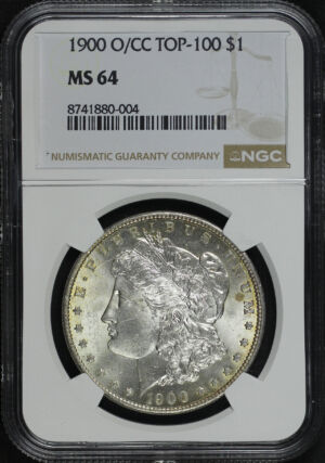 Obverse of this 1900-O/CC Morgan Dollar NGC MS-64