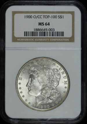Obverse of this 1900-O/CC Top-100 Morgan Dollar NGC MS-64