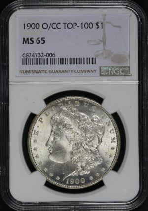 Obverse of this 1900-O/CC Top-100 Morgan Dollar NGC MS-65