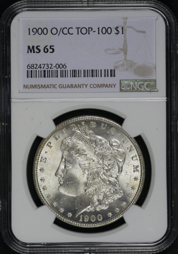 Obverse of this 1900-O/CC Top-100 Morgan Dollar NGC MS-65