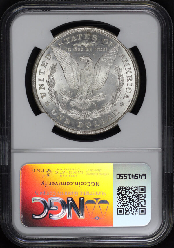 Reverse of this 1878 8TF Morgan Dollar VAM-14.1 NGC MS-62 
