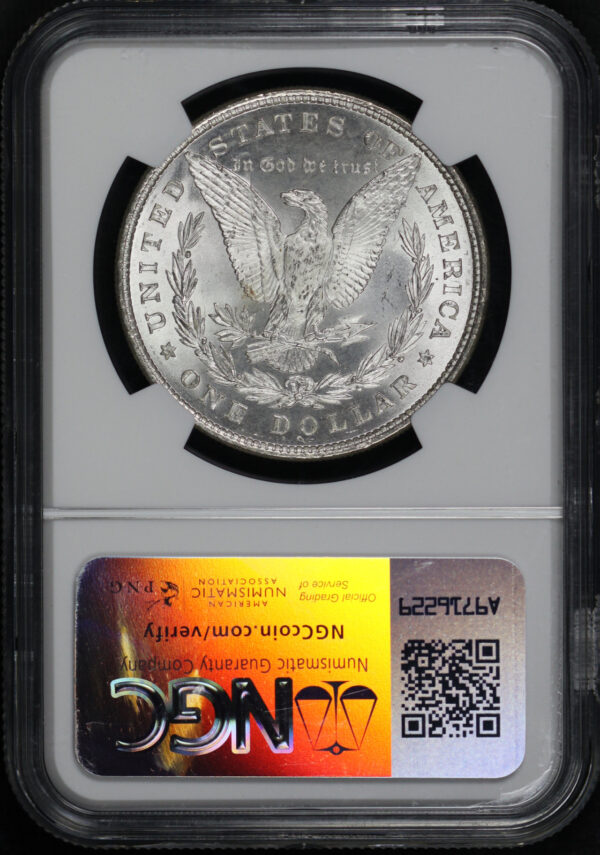 Reverse of this 1878 8TF Morgan Dollar VAM-14.1 NGC MS-62 