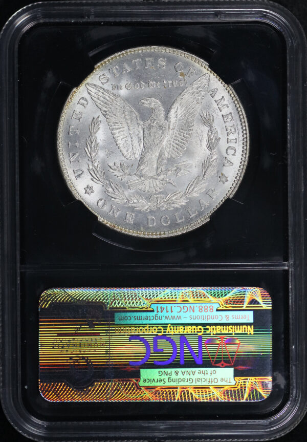 Reverse of this 1878 7/8TF VAM-36 7/4TF Morgan Dollar NGC MS-63 Black Retro Holder