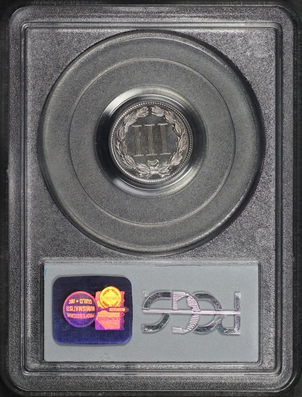 Reverse of this 1877 Three Cent Nickel PCGS PR-64 CAM CAC