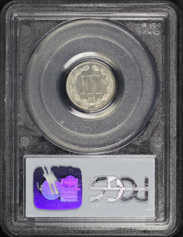 Reverse of this 1879 Three Cent Nickel PCGS PR-66 CAM