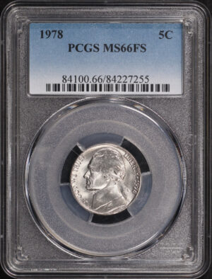 Obverse of this 1978 Jefferson Nickel PCGS MS-66 FS