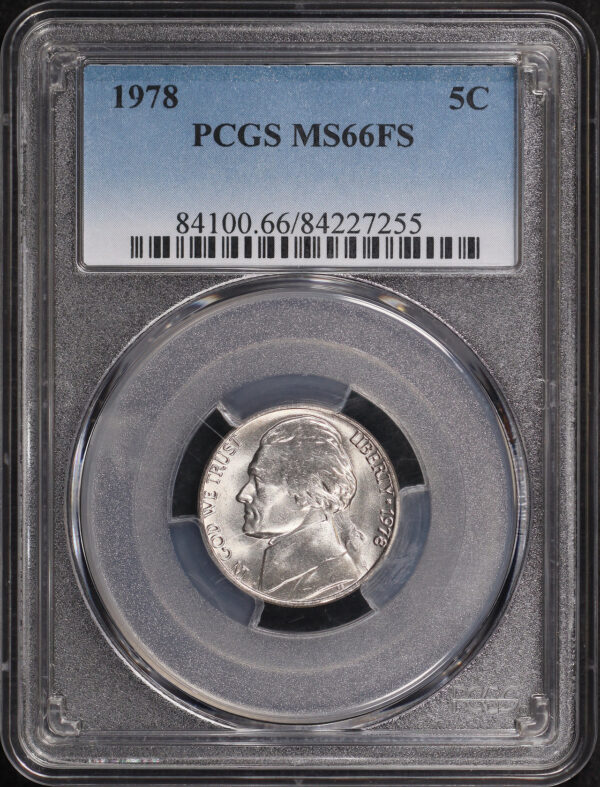 Obverse of this 1978 Jefferson Nickel PCGS MS-66 FS