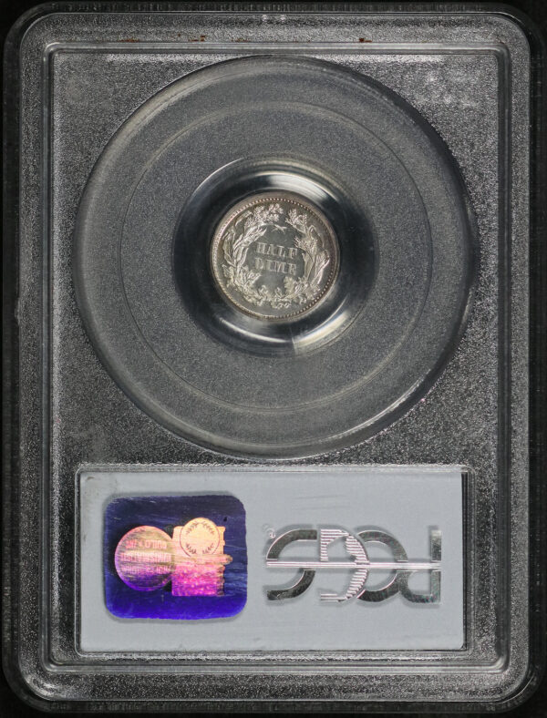 Reverse of this 1869 Liberty Seated Half Dime PCGS PR-64 CAM