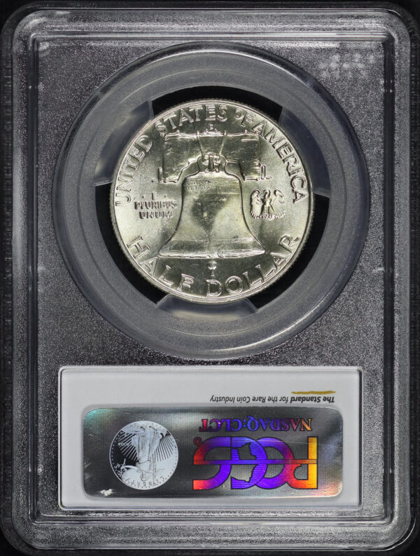 Reverse of this 1958-D Franklin Half Dollar PCGS MS-64 FBL