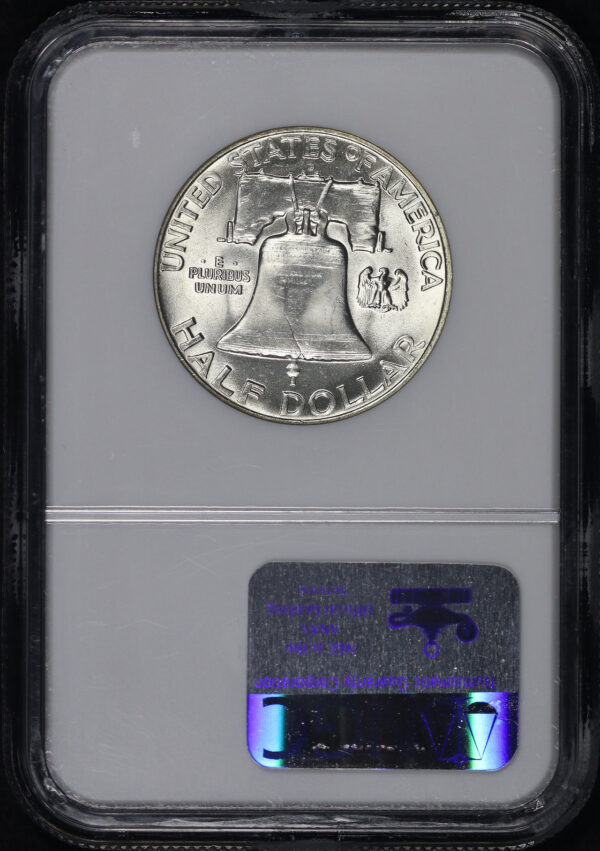 Reverse of this 1959-D Franklin Half Dollar NGC MS-64 FBL