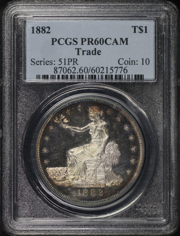 Obverse of this 1882 Trade Dollar PCGS PR-60 CAM