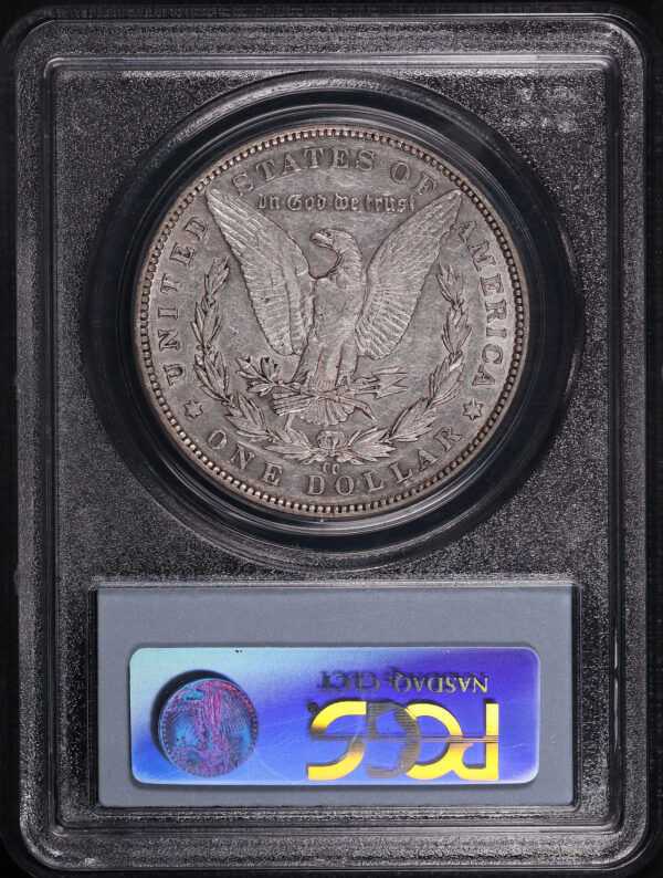 Reverse of this 1890-CC Tailbar Morgan Dollar PCGS XF-40