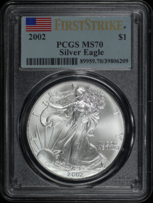 Obverse of this 2002 Silver Eagle PCGS MS-70 First Strike