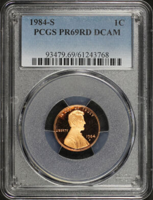 Obverse of this 1984-S Lincoln Cent Modern PCGS PR-69 DCAM