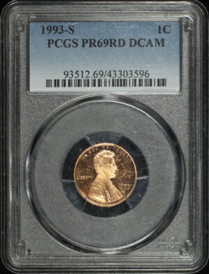Obverse of this 1993-S Lincoln Cent Modern PCGS PR-69 DCAM