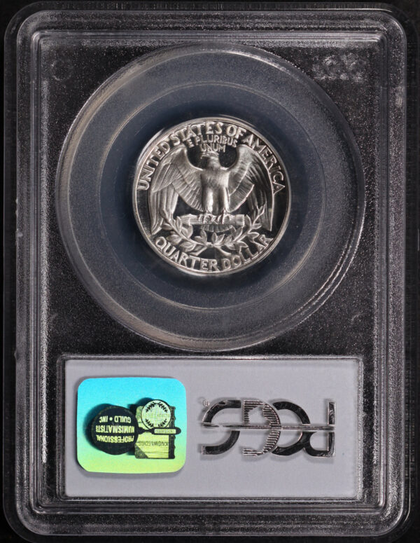 Reverse of this 1956 Washington Quarter PCGS PR-69 DCAM
