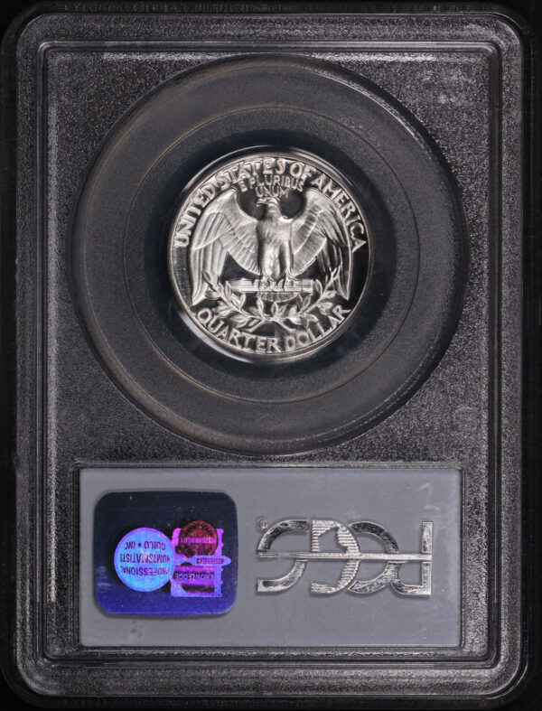 Reverse of this 1956 Washington Quarter PCGS PR-69 DCAM