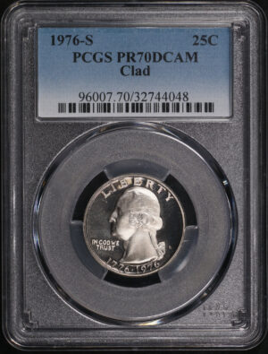 Obverse of this 1976-S Washington Quarter Clad PCGS PR-70 DCAM