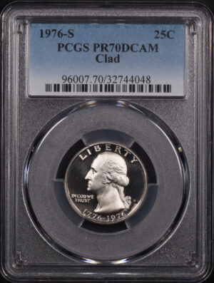 Obverse of this 1976-S Washington Quarter Clad PCGS PR-70 DCAM