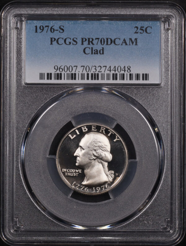 Obverse of this 1976-S Washington Quarter Clad PCGS PR-70 DCAM