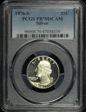 Obverse of this 1976-S Washington Quarter Silver PCGS PR-70 DCAM