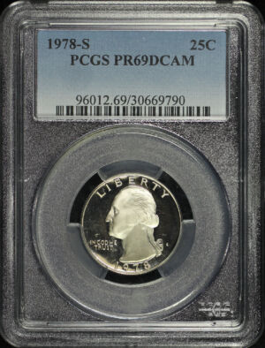 Obverse of this 1978-S Washington Quarter PCGS PR-69 DCAM