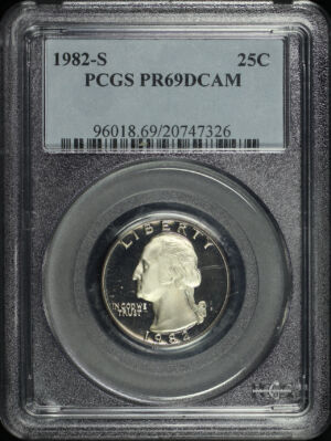 Obverse of this 1982-S Washington Quarter PCGS PR-69 DCAM
