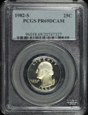 Obverse of this 1982-S Washington Quarter PCGS PR-69 DCAM