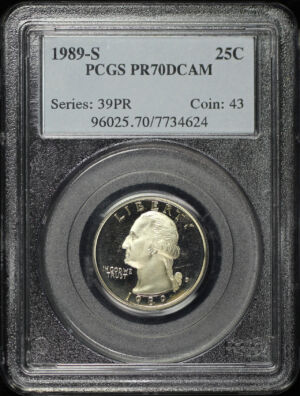 Obverse of this 1989-S Washington Quarter PCGS PR-70 DCAM
