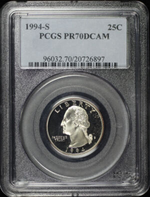 Obverse of this 1994-S Washington Quarter PCGS PR-70 DCAM
