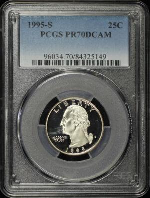 Obverse of this 1995-S Washington Quarter PCGS PR-70 DCAM