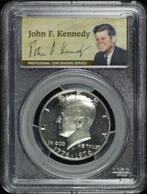 Obverse of this 1976-S Kennedy Half Dollar Silver PCGS PR-69 DCAM JFK Signature