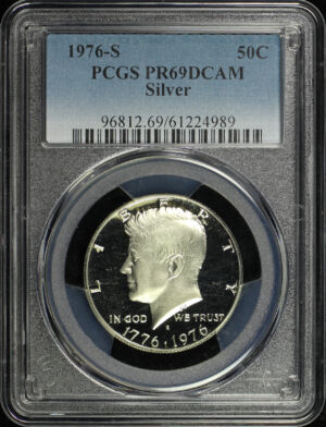 Obverse of this 1976-S Bicentennial Silver Kennedy Half Dollar PCGS PR-69 DCAM
