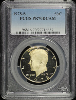 Obverse of this 1978-S Kennedy Half Dollar PCGS PR-70 DCAM
