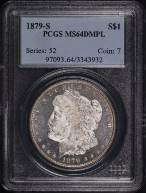 Obverse of this 1879-S Morgan Dollar PCGS MS-64 DMPL