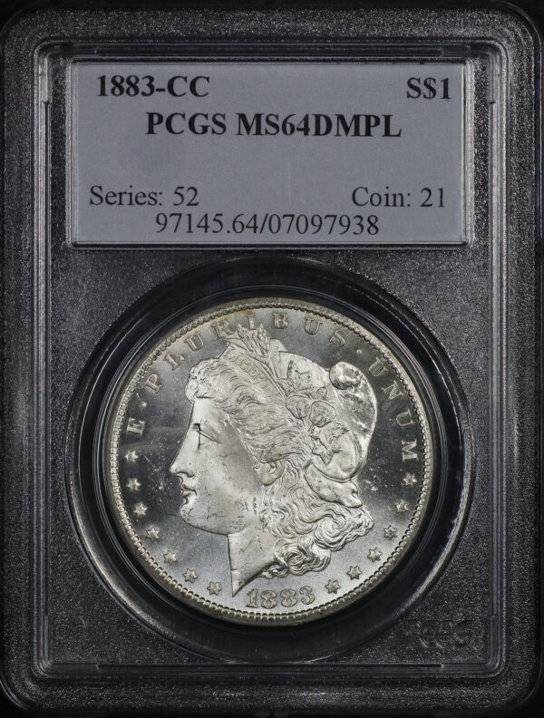 Obverse of this 1883-CC Morgan Dollar PCGS MS-64 DMPL