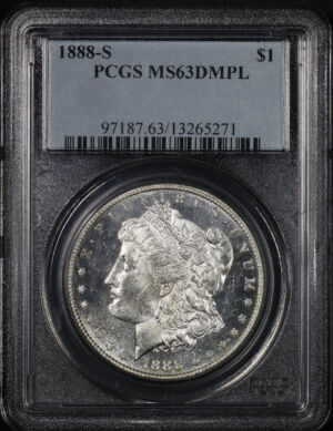Obverse of this 1888-S Morgan Dollar PCGS MS-63 DMPL