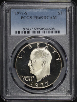 Obverse of this 1977-S Ike Dollar PCGS PR-69 DCAM