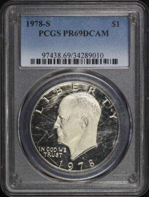 Obverse of this 1978-S Ike Dollar PCGS PR-69 DCAM